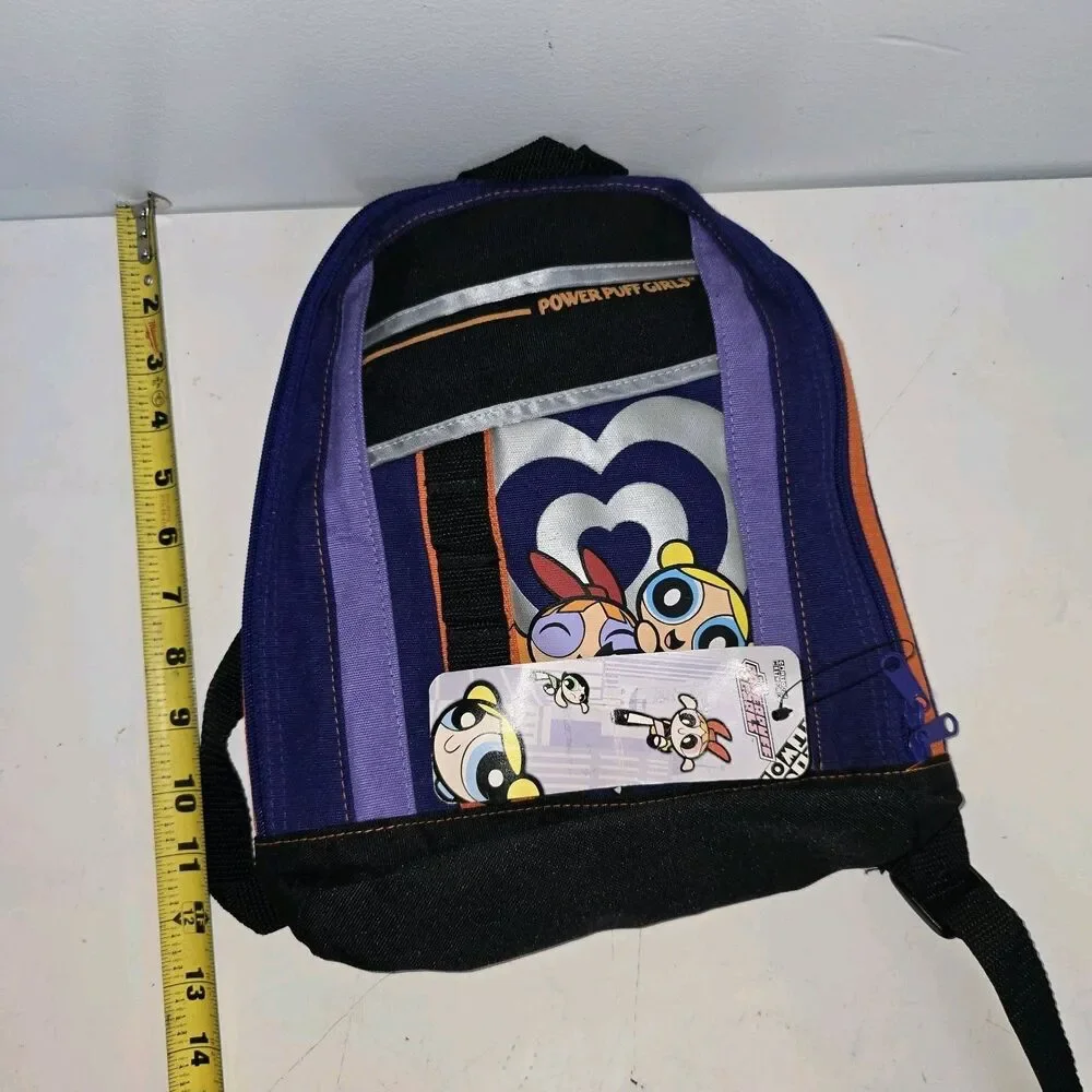 Cartoon Network Powerpuff Girls Mini Backpack Bag Purple Black Y2K 2000
